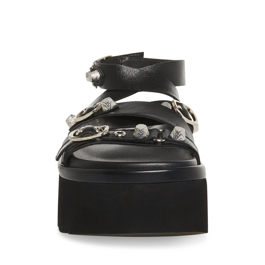 Black Steve Madden Brant Women's Platform Sandals | PH 3809MC16